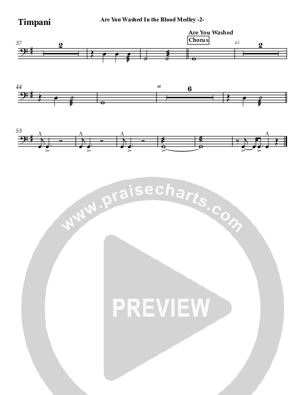 Are You Washed In The Blood Medley (Instrumental) Timpani (Jeff Anderson)