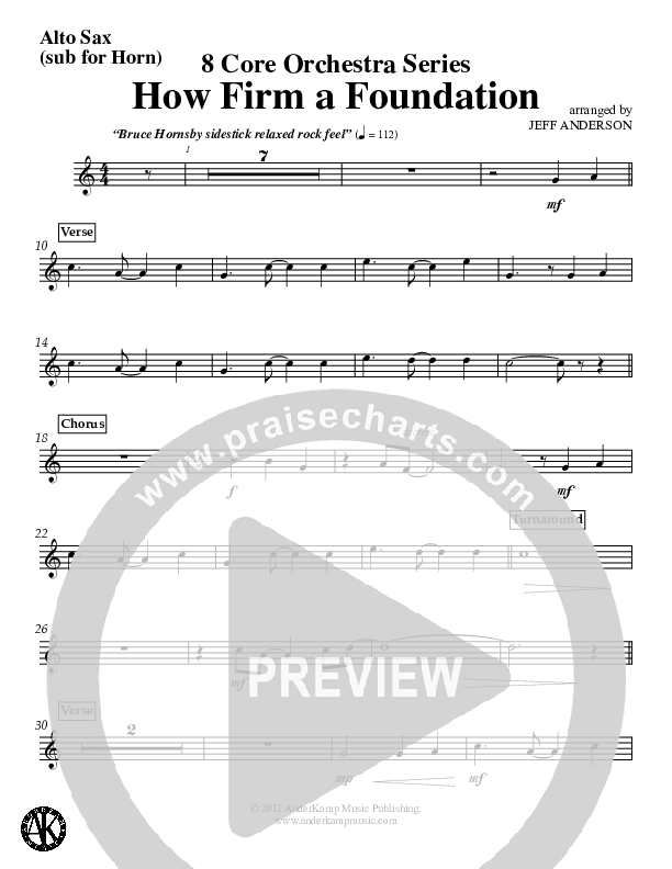 How Firm A Foundation (Instrumental) Alto Sax (Jeff Anderson)