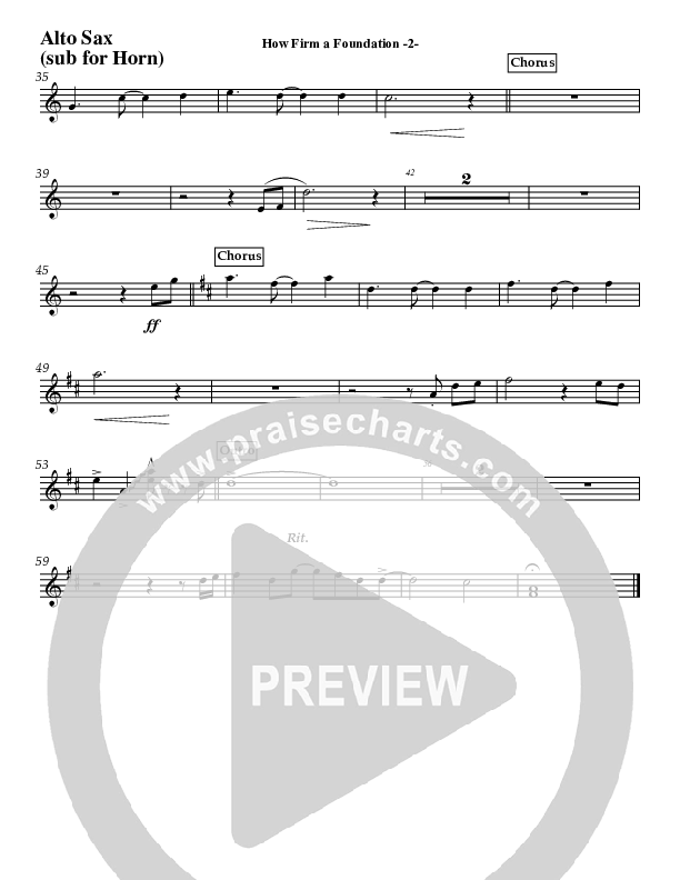 How Firm A Foundation (Instrumental) Alto Sax (Jeff Anderson)