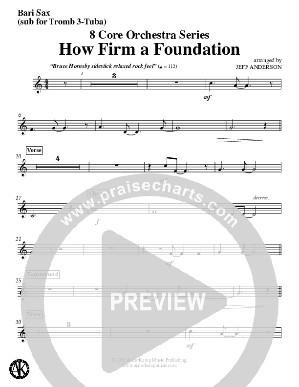 How Firm A Foundation (Instrumental) Bari Sax (Jeff Anderson)