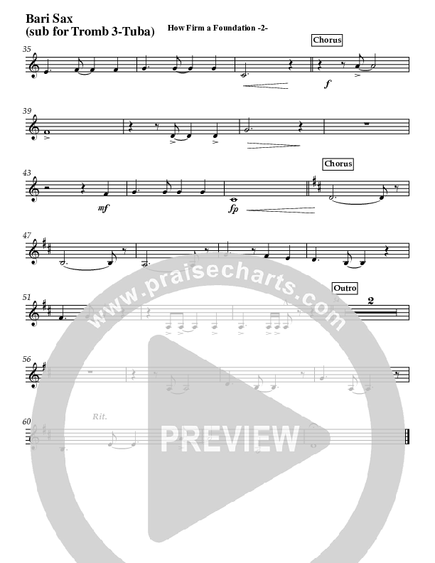 How Firm A Foundation (Instrumental) Bari Sax (Jeff Anderson)