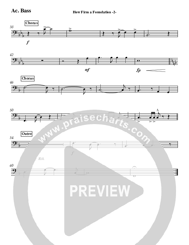 How Firm A Foundation (Instrumental) Bass Guitar (Jeff Anderson)