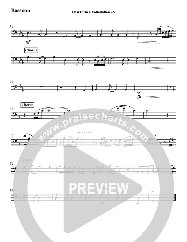 How Firm A Foundation (Instrumental) Bassoon (Jeff Anderson)