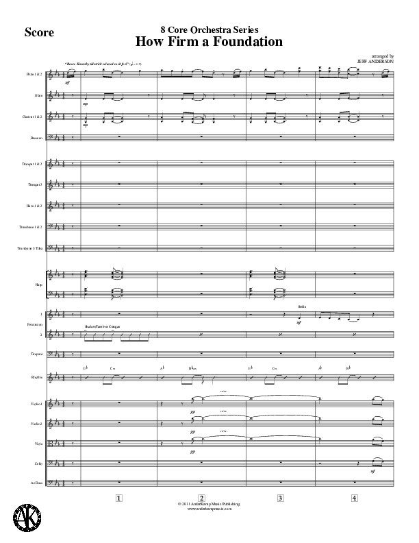 How Firm A Foundation (Instrumental) Conductor's Score (Jeff Anderson)