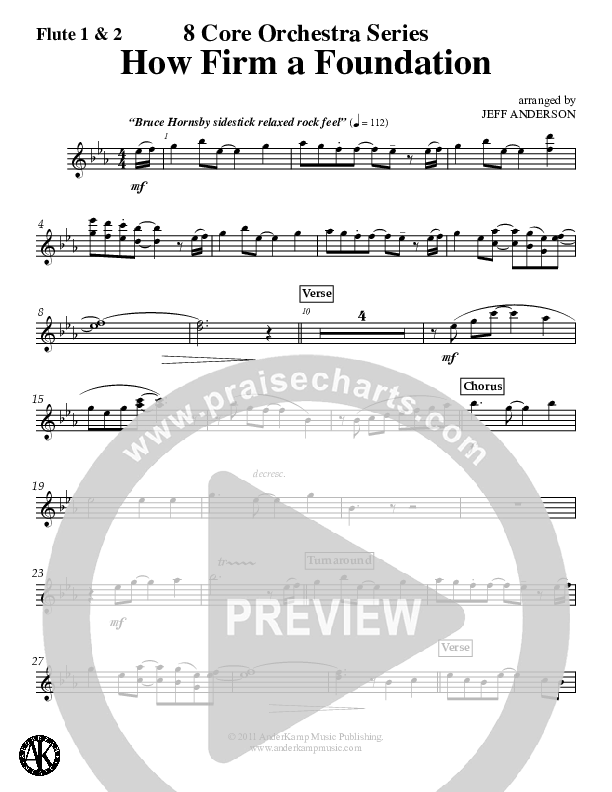 How Firm A Foundation (Instrumental) Flute 1/2 (Jeff Anderson)