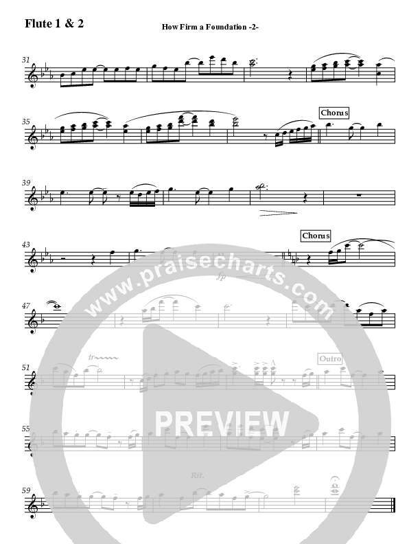 How Firm A Foundation (Instrumental) Flute 1/2 (Jeff Anderson)