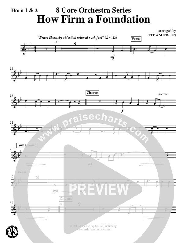 How Firm A Foundation (Instrumental) French Horn 1/2 (Jeff Anderson)