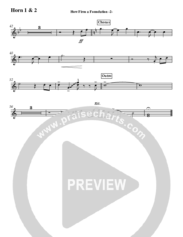 How Firm A Foundation (Instrumental) French Horn 1/2 (Jeff Anderson)