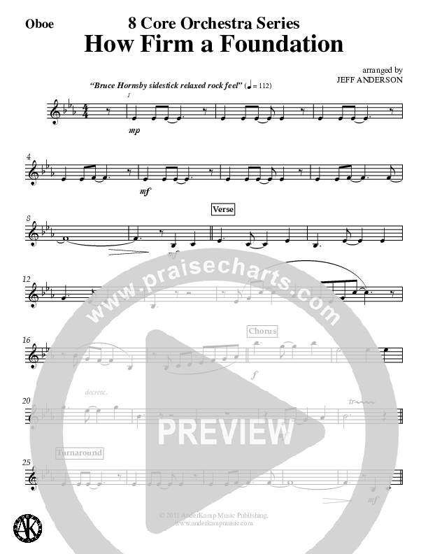 How Firm A Foundation (Instrumental) Oboe (Jeff Anderson)