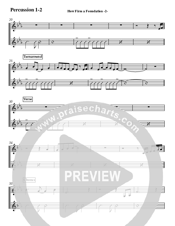 How Firm A Foundation (Instrumental) Percussion 1/2 (Jeff Anderson)