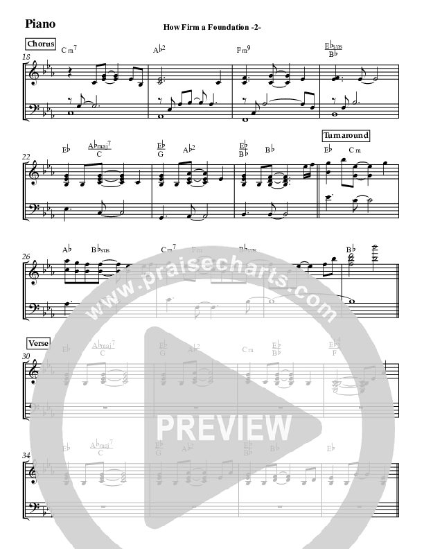 How Firm A Foundation (Instrumental) Piano Sheet (Jeff Anderson)