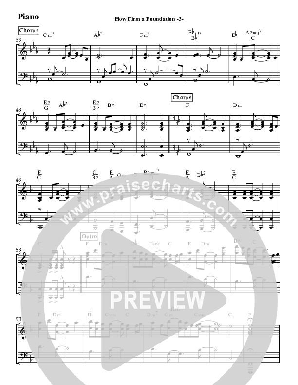 How Firm A Foundation (Instrumental) Piano Sheet (Jeff Anderson)