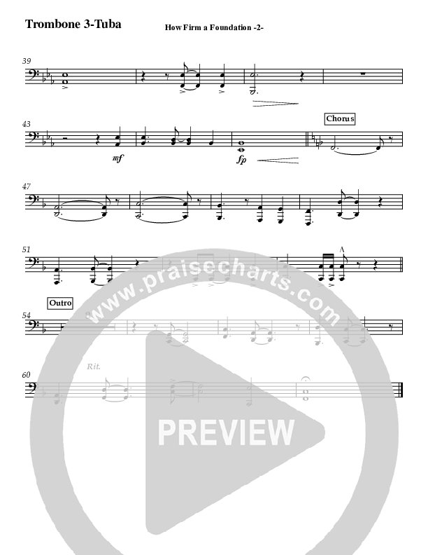 How Firm A Foundation (Instrumental) Trombone 3/Tuba (Jeff Anderson)
