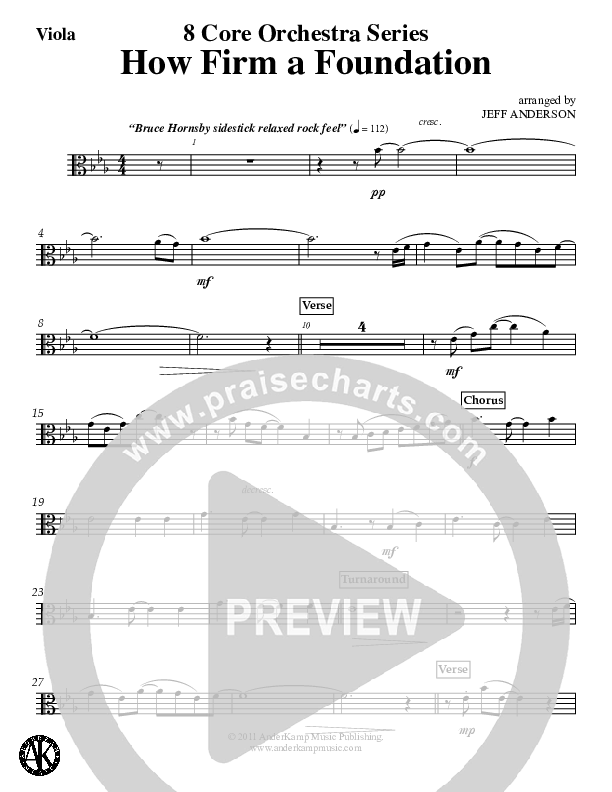 How Firm A Foundation (Instrumental) Viola (Jeff Anderson)