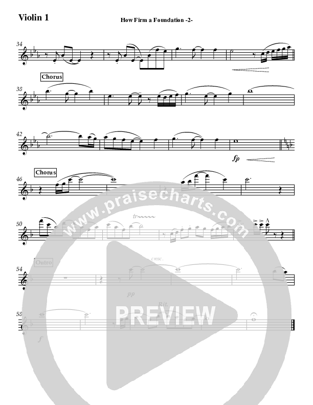 How Firm A Foundation (Instrumental) Violin 1 (Jeff Anderson)
