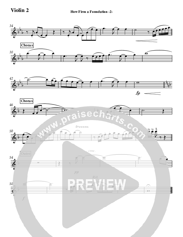 How Firm A Foundation (Instrumental) Violin 2 (Jeff Anderson)