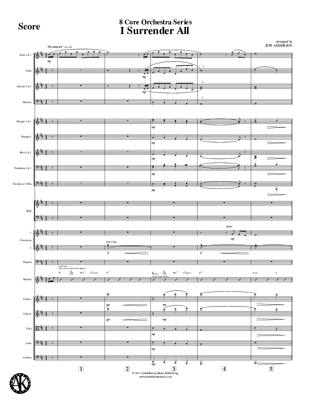 I Surrender All (Instrumental) Orchestration (Jeff Anderson)