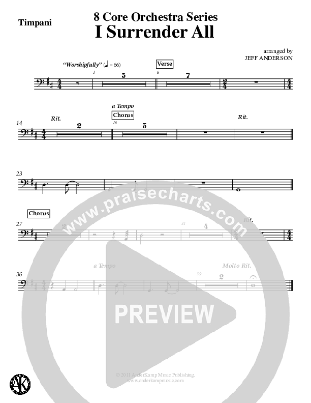 I Surrender All (Instrumental) Timpani (Jeff Anderson)