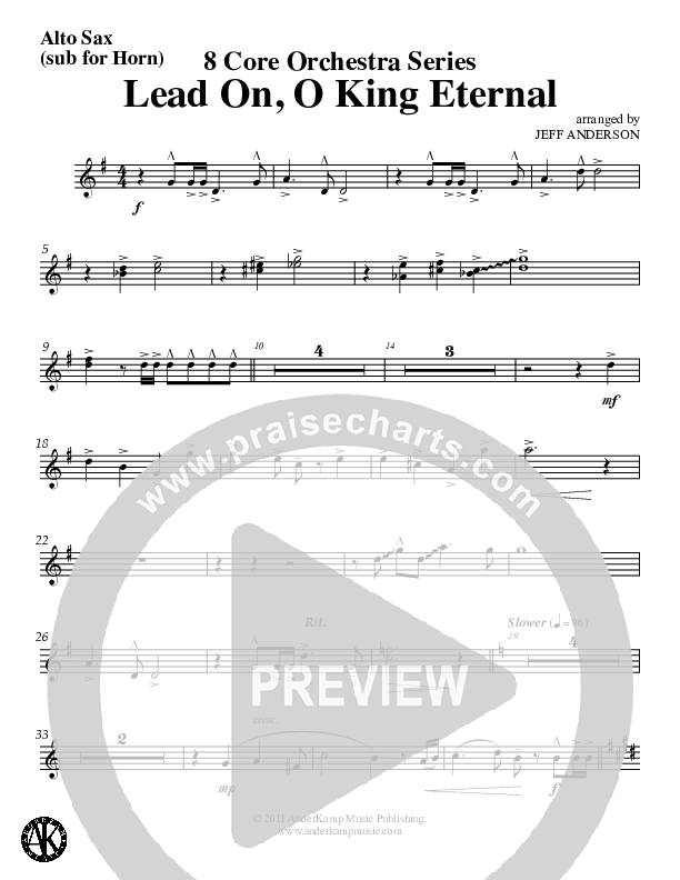 Lead On O King Eternal (Instrumental) Alto Sax (Jeff Anderson)