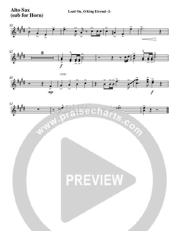 Lead On O King Eternal (Instrumental) Alto Sax (Jeff Anderson)