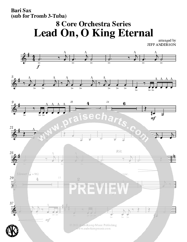 Lead On O King Eternal (Instrumental) Bari Sax (Jeff Anderson)