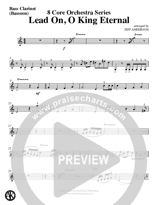 Lead On O King Eternal (Instrumental) Bass Clarinet (Jeff Anderson)