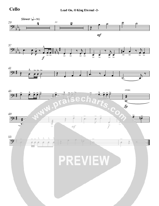 Lead On O King Eternal (Instrumental) Cello (Jeff Anderson)