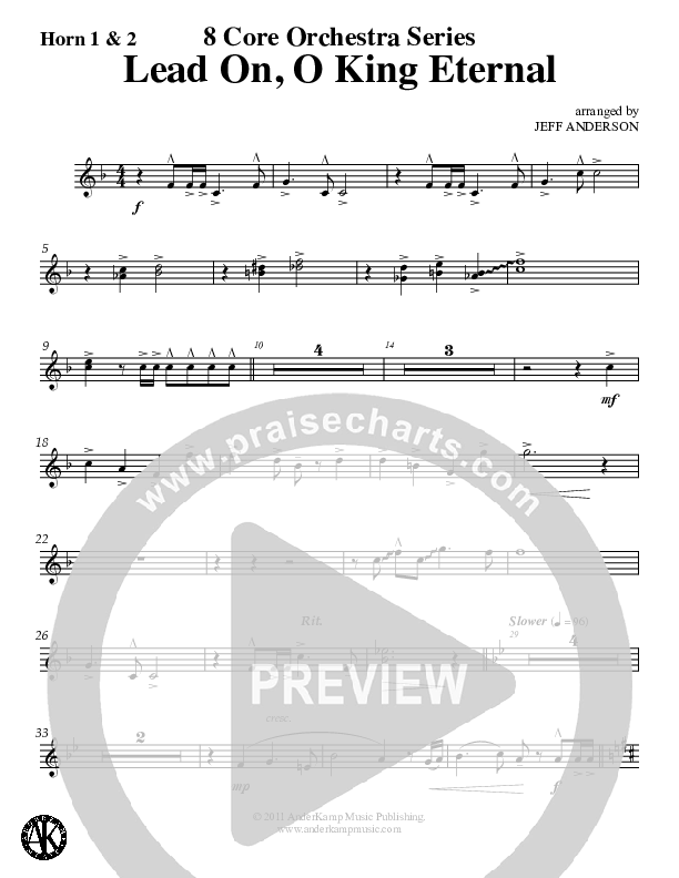 Lead On O King Eternal (Instrumental) French Horn 1/2 (Jeff Anderson)