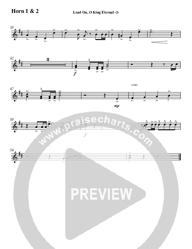 Lead On O King Eternal (Instrumental) French Horn 1/2 (Jeff Anderson)