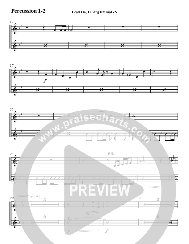 Lead On O King Eternal (Instrumental) Percussion 1/2 (Jeff Anderson)