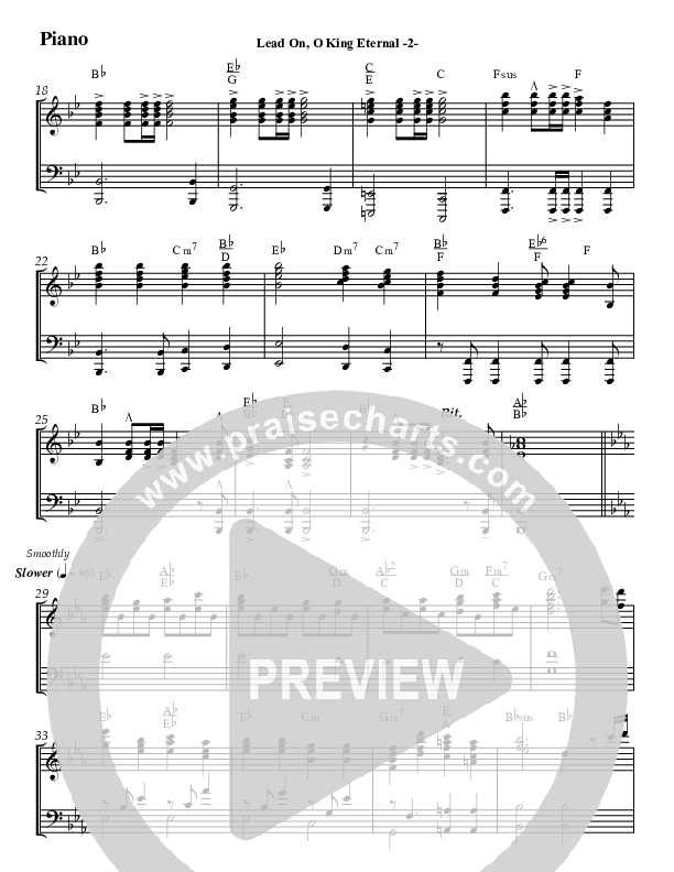 Lead On O King Eternal (Instrumental) Piano Sheet (Jeff Anderson)