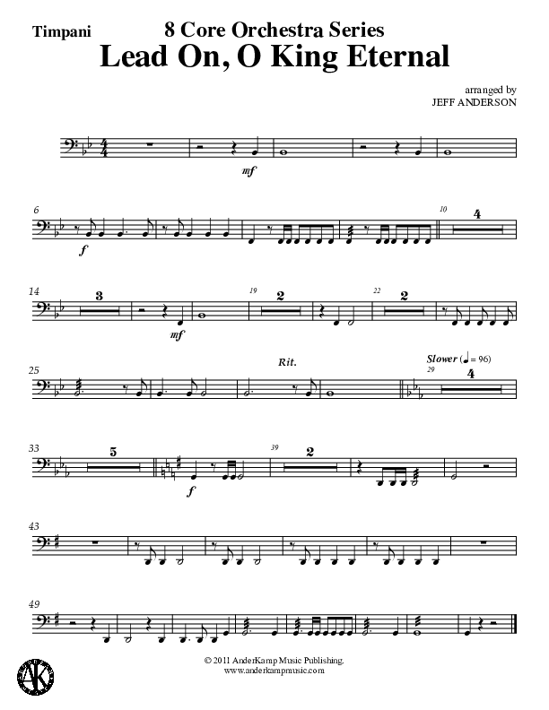 Lead On O King Eternal (Instrumental) Timpani (Jeff Anderson)