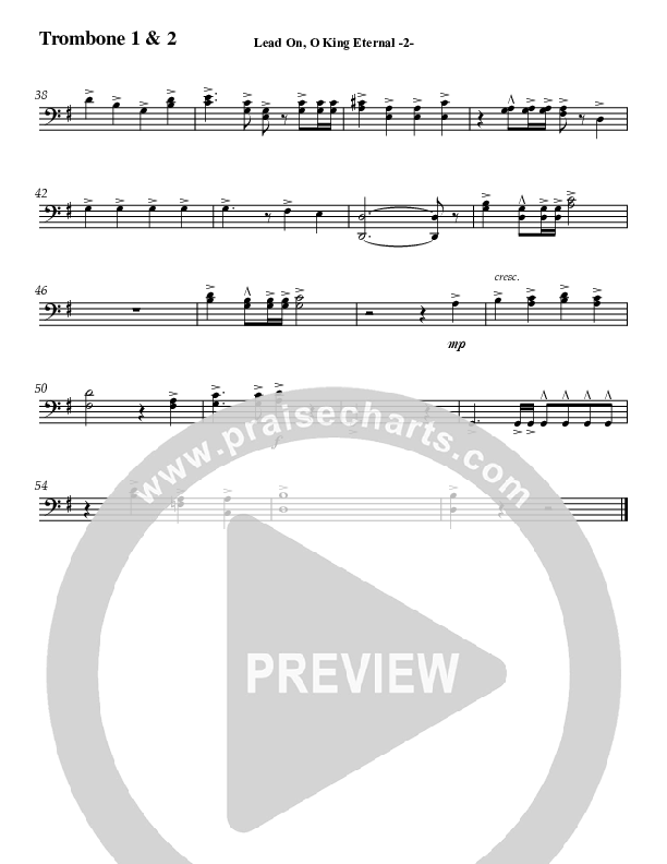 Lead On O King Eternal (Instrumental) Trombone 1/2 (Jeff Anderson)