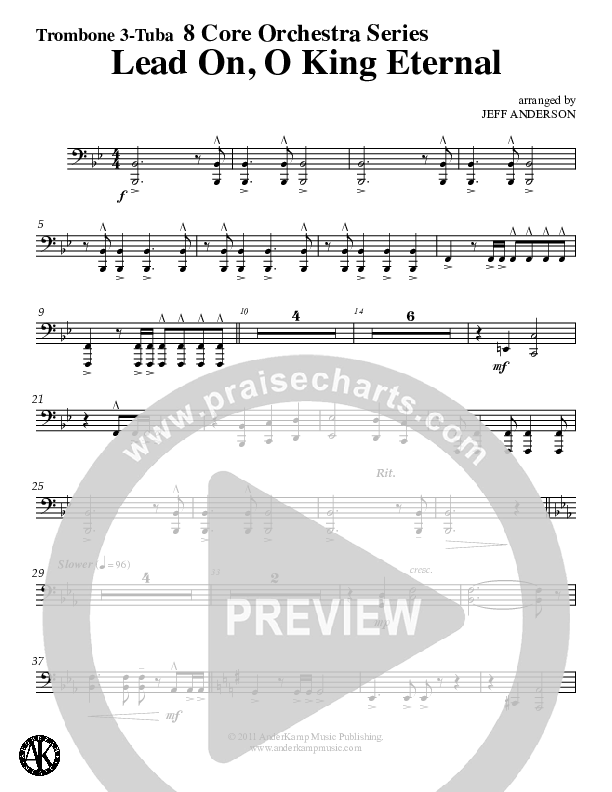 Lead On O King Eternal (Instrumental) Trombone 3/Tuba (Jeff Anderson)