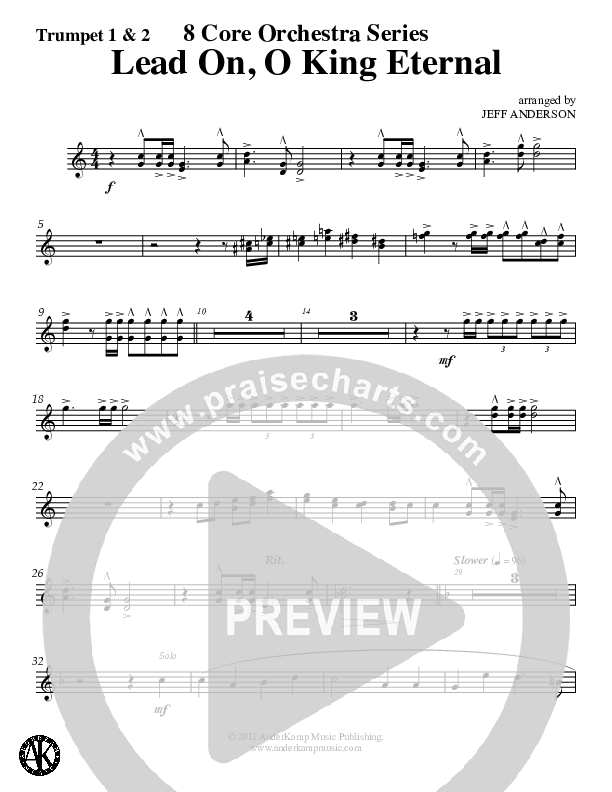 Lead On O King Eternal (Instrumental) Trumpet 1,2 (Jeff Anderson)