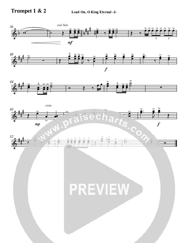 Lead On O King Eternal (Instrumental) Trumpet 1,2 (Jeff Anderson)