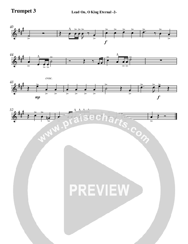 Lead On O King Eternal (Instrumental) Trumpet 3 (Jeff Anderson)