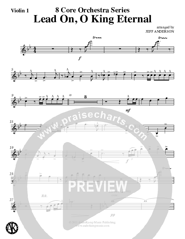 Lead On O King Eternal (Instrumental) Violin 1 (Jeff Anderson)