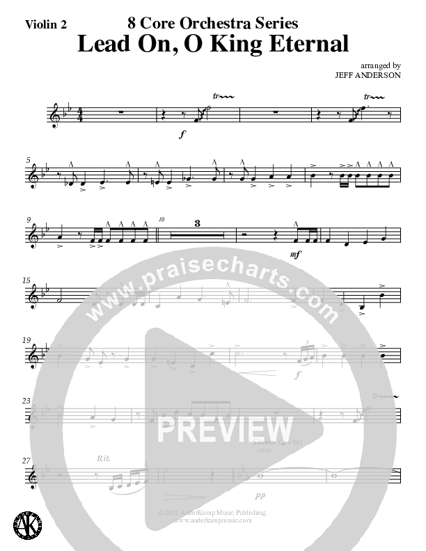 Lead On O King Eternal (Instrumental) Violin 2 (Jeff Anderson)