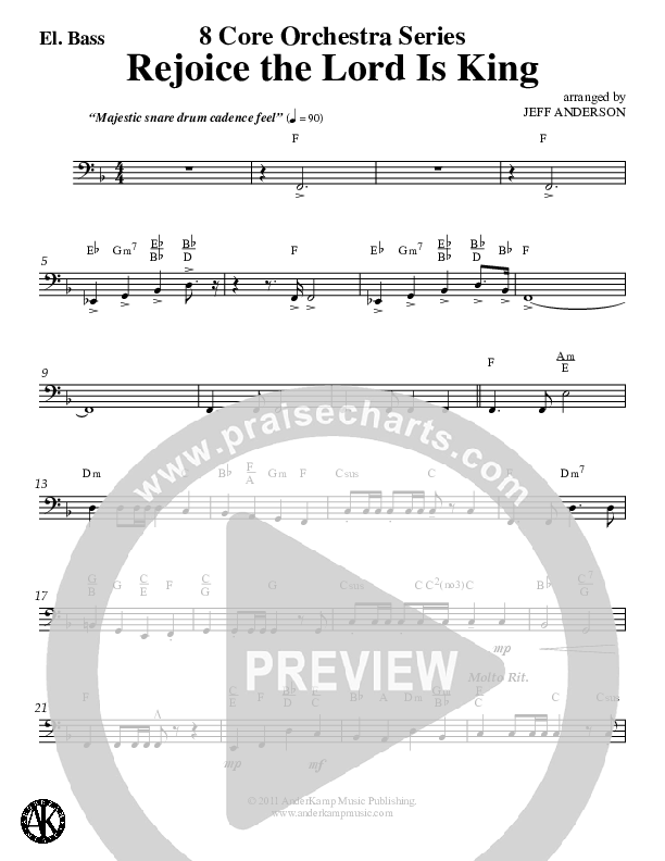 Rejoice The Lord Is King (Instrumental) Electric Guitar (Jeff Anderson)