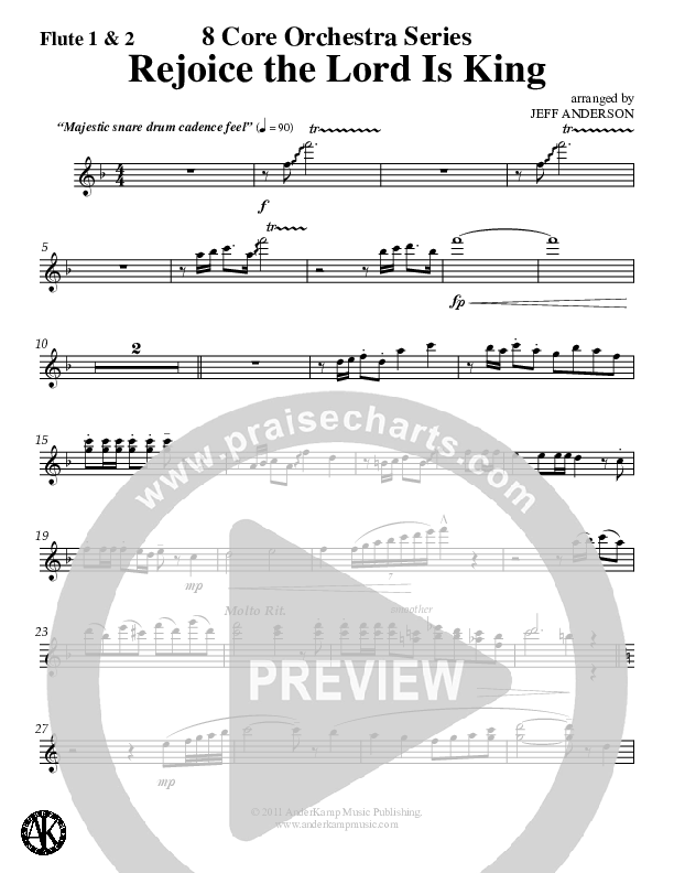 Rejoice The Lord Is King (Instrumental) Flute 1/2 (Jeff Anderson)