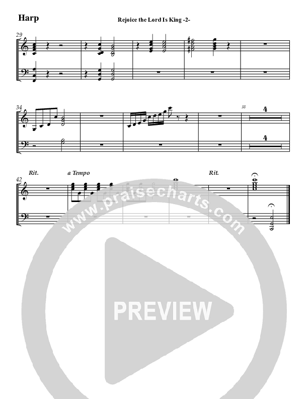 Rejoice The Lord Is King (Instrumental) Harp (Jeff Anderson)