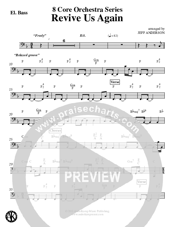 Revive Us Again (Instrumental) Bass Guitar (Jeff Anderson)