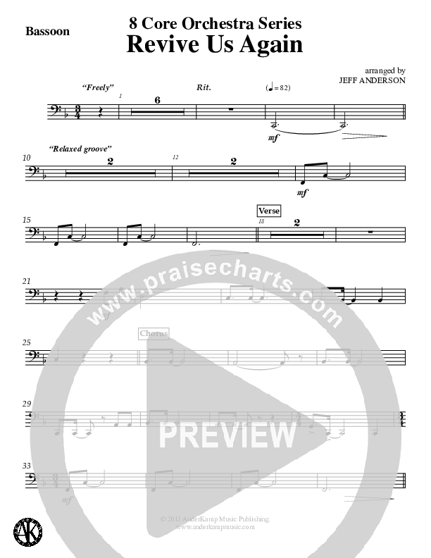 Revive Us Again (Instrumental) Bassoon (Jeff Anderson)