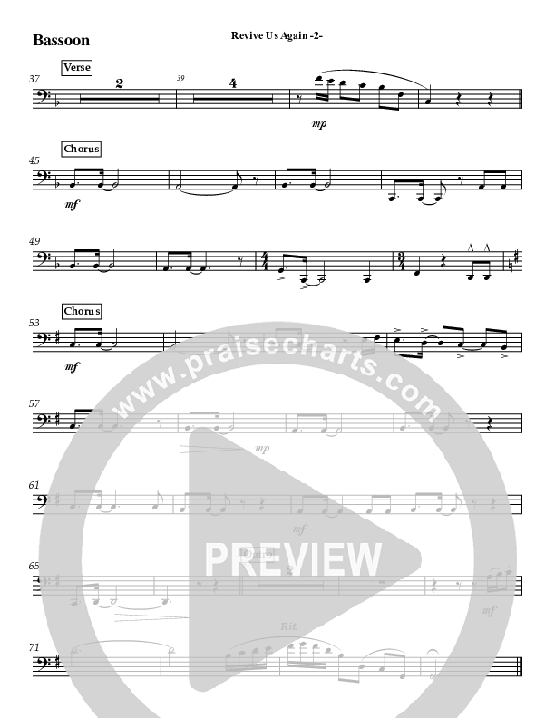 Revive Us Again (Instrumental) Bassoon (Jeff Anderson)