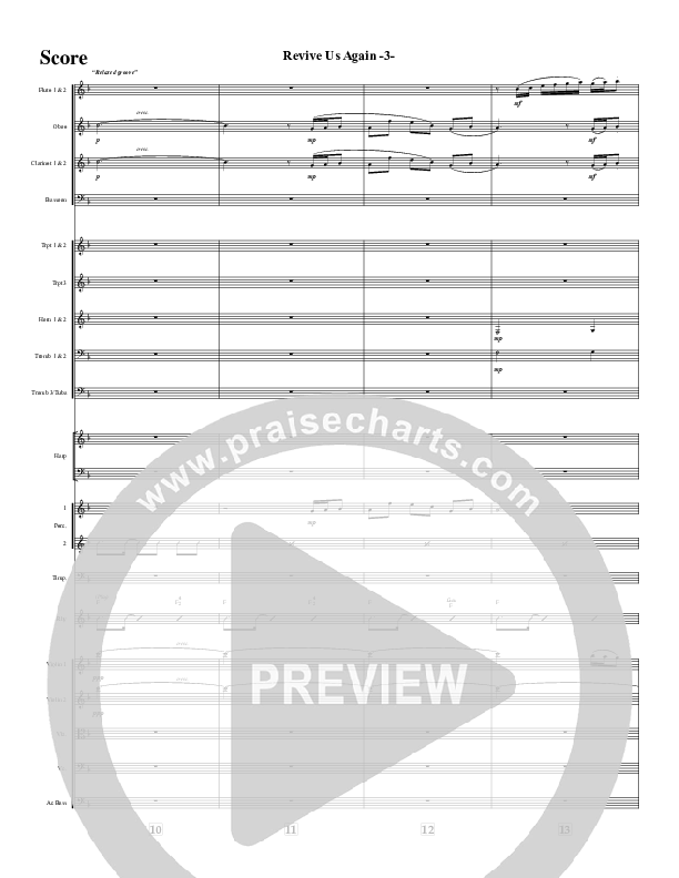 Revive Us Again (Instrumental) Conductor's Score (Jeff Anderson)