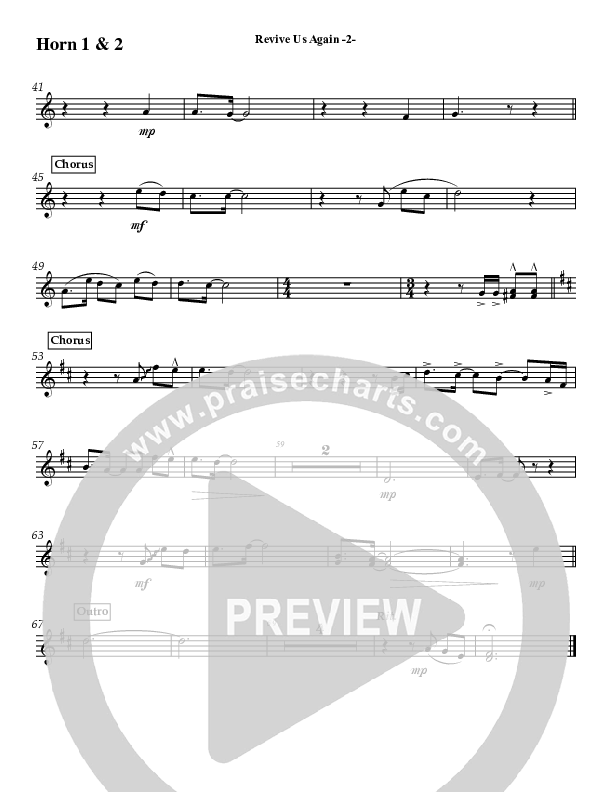 Revive Us Again (Instrumental) French Horn 1/2 (Jeff Anderson)