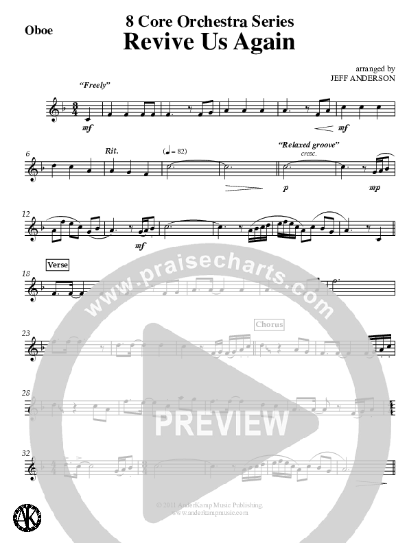 Revive Us Again (Instrumental) Oboe (Jeff Anderson)
