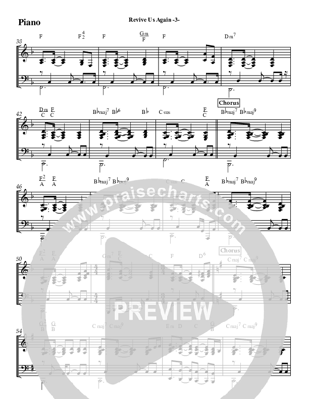 Revive Us Again (Instrumental) Piano Sheet (Jeff Anderson)