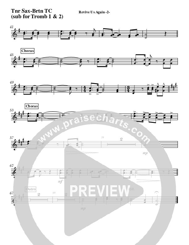 Revive Us Again (Instrumental) Tenor Sax/Baritone T.C. (Jeff Anderson)